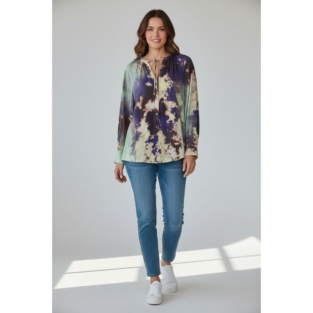 Raquel Allegra Poet Cosmic Blouse NWT Size 00/US X-Small